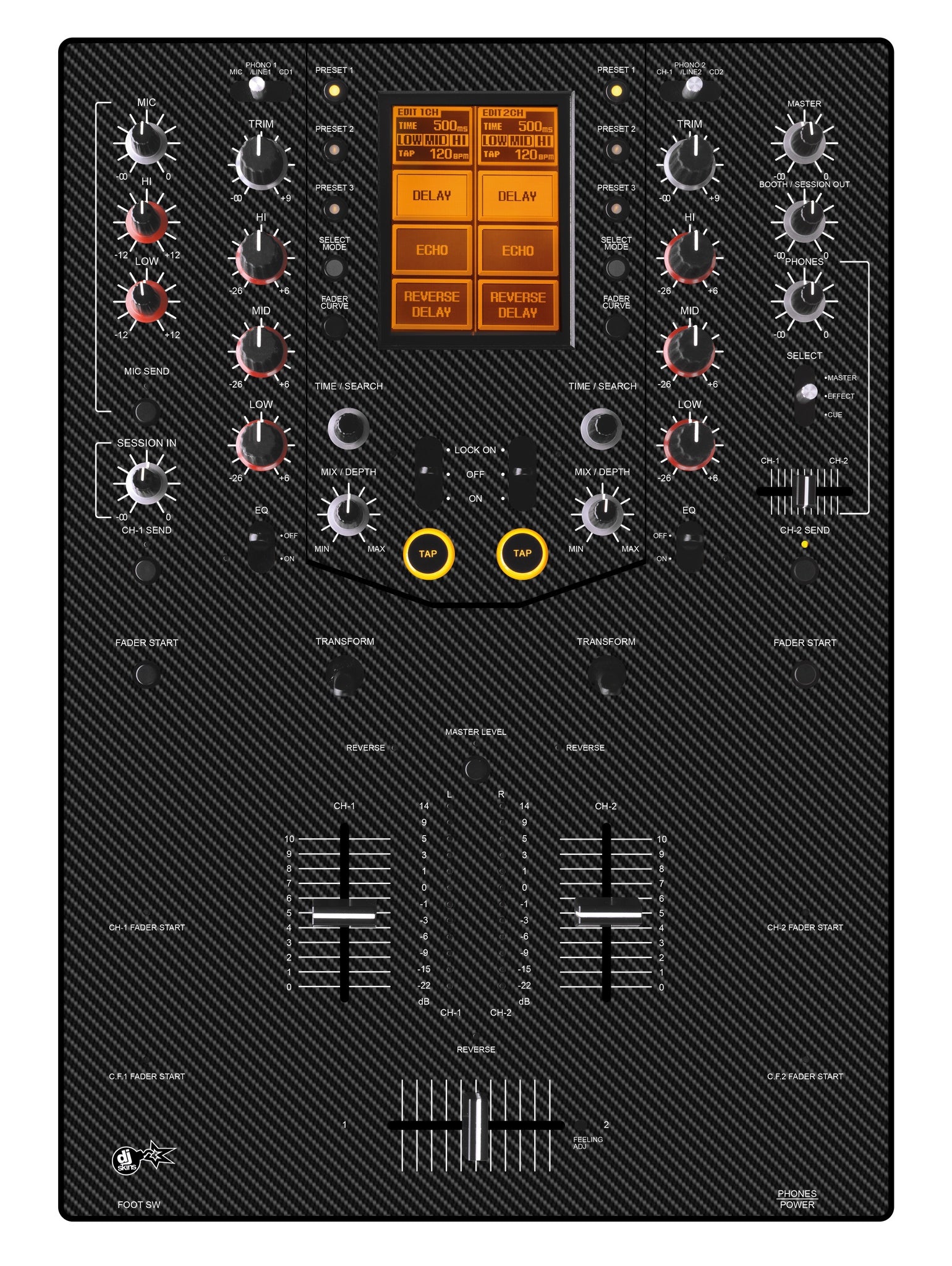 Pioneer DJ DJM 909 Skin Carbon