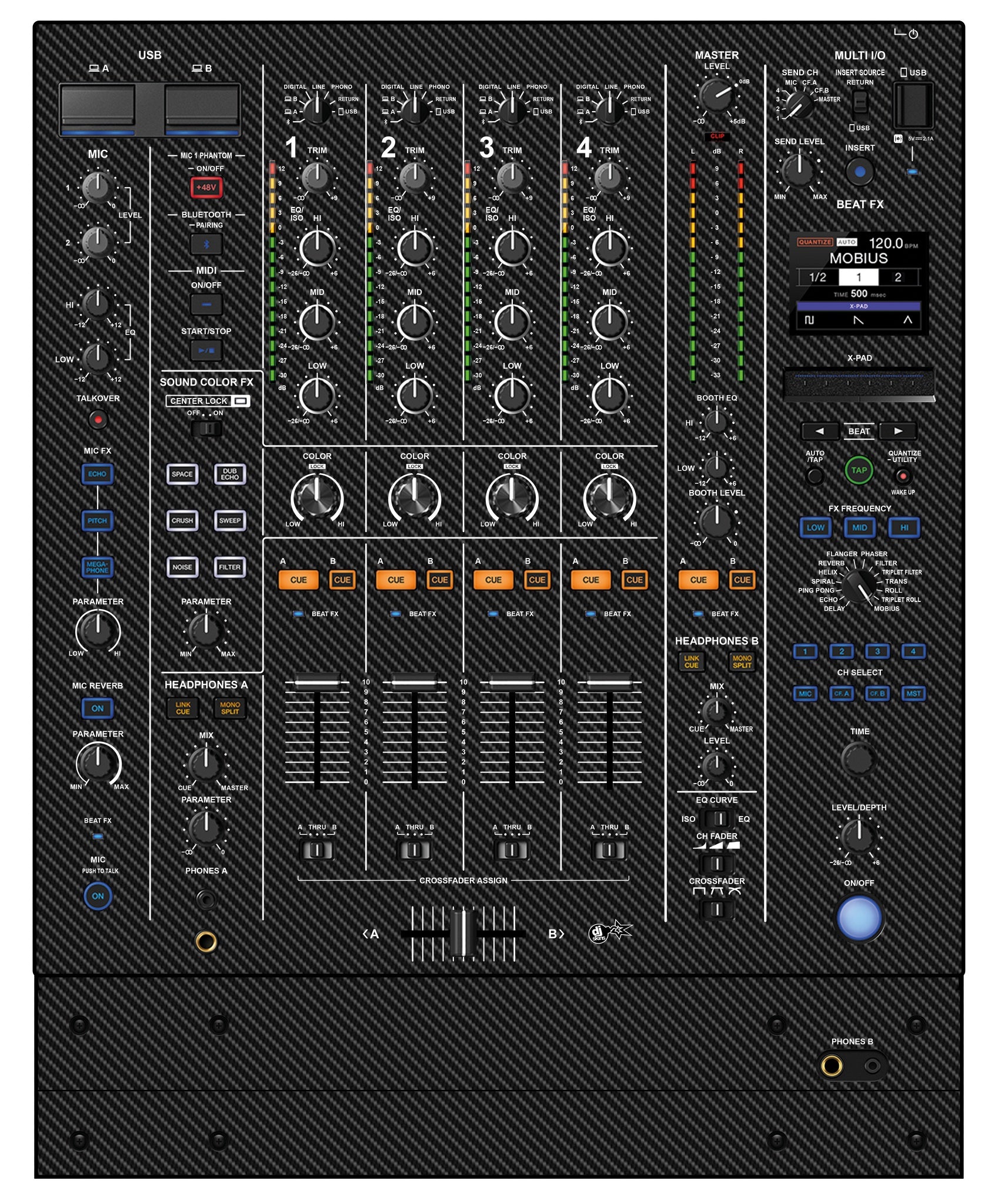 Pioneer DJ DJM A9 Skin Carbon