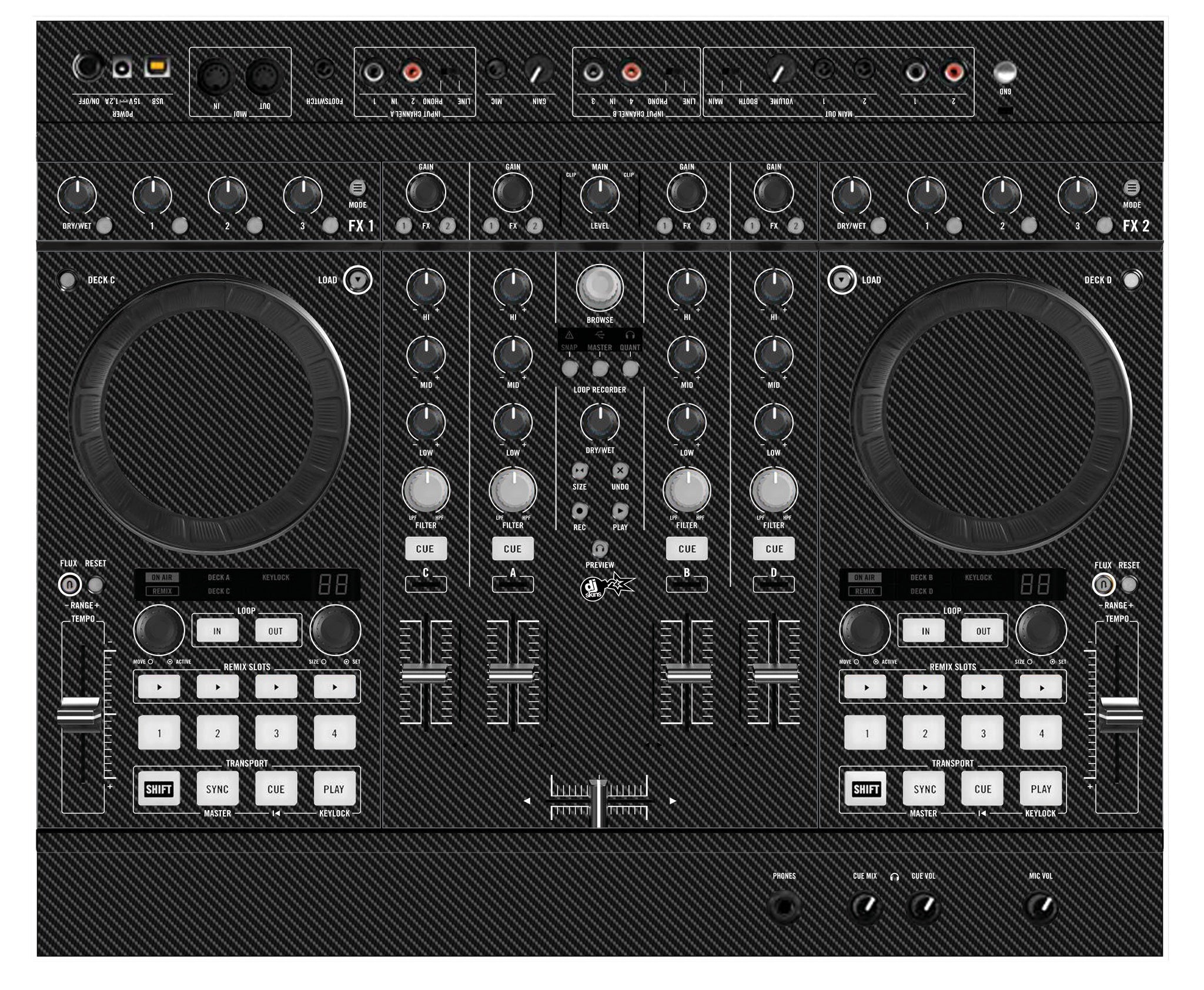 Native Instruments S4 MK2 Skin Carbon