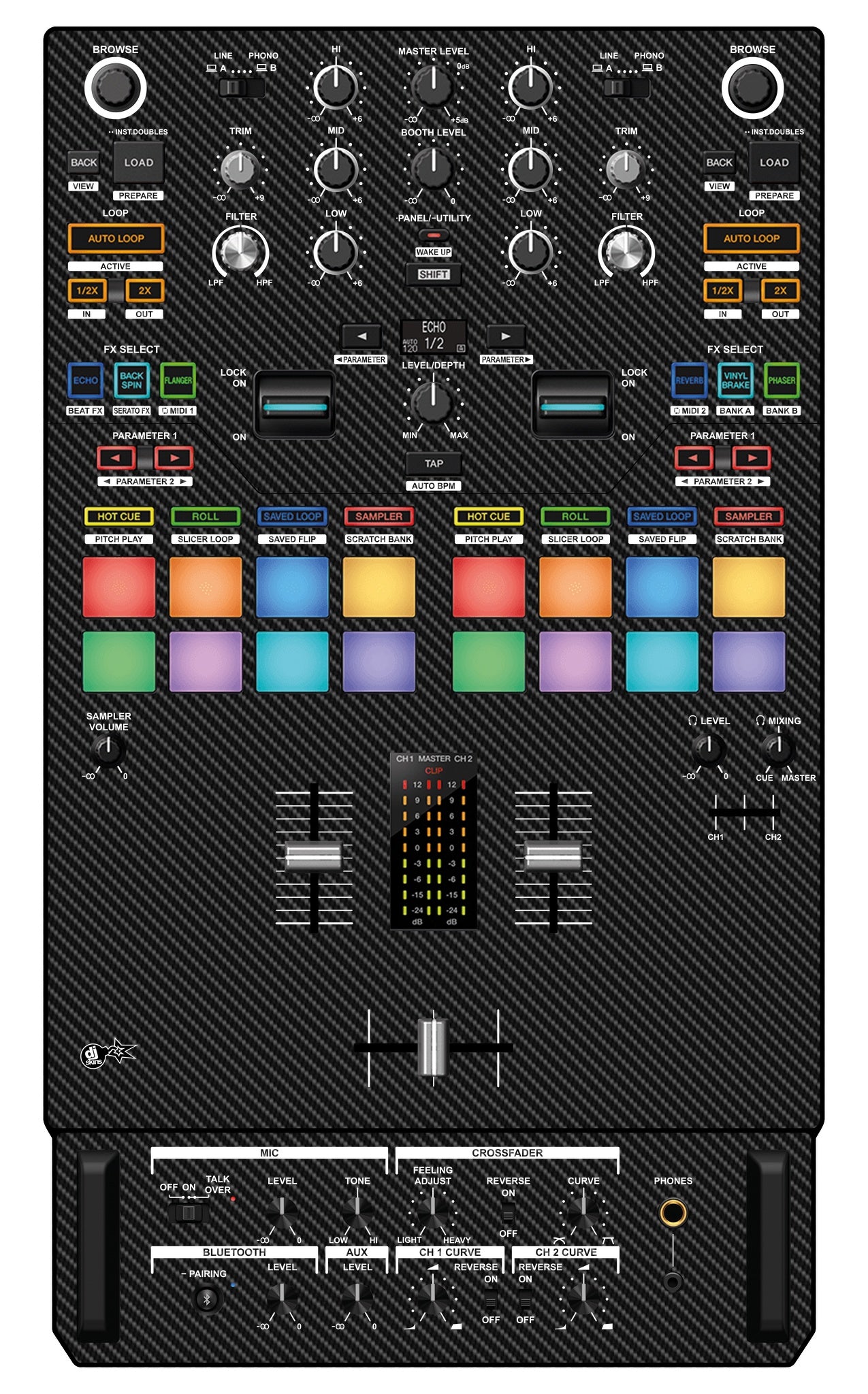 Pioneer DJ DJM S7 Skin Carbon