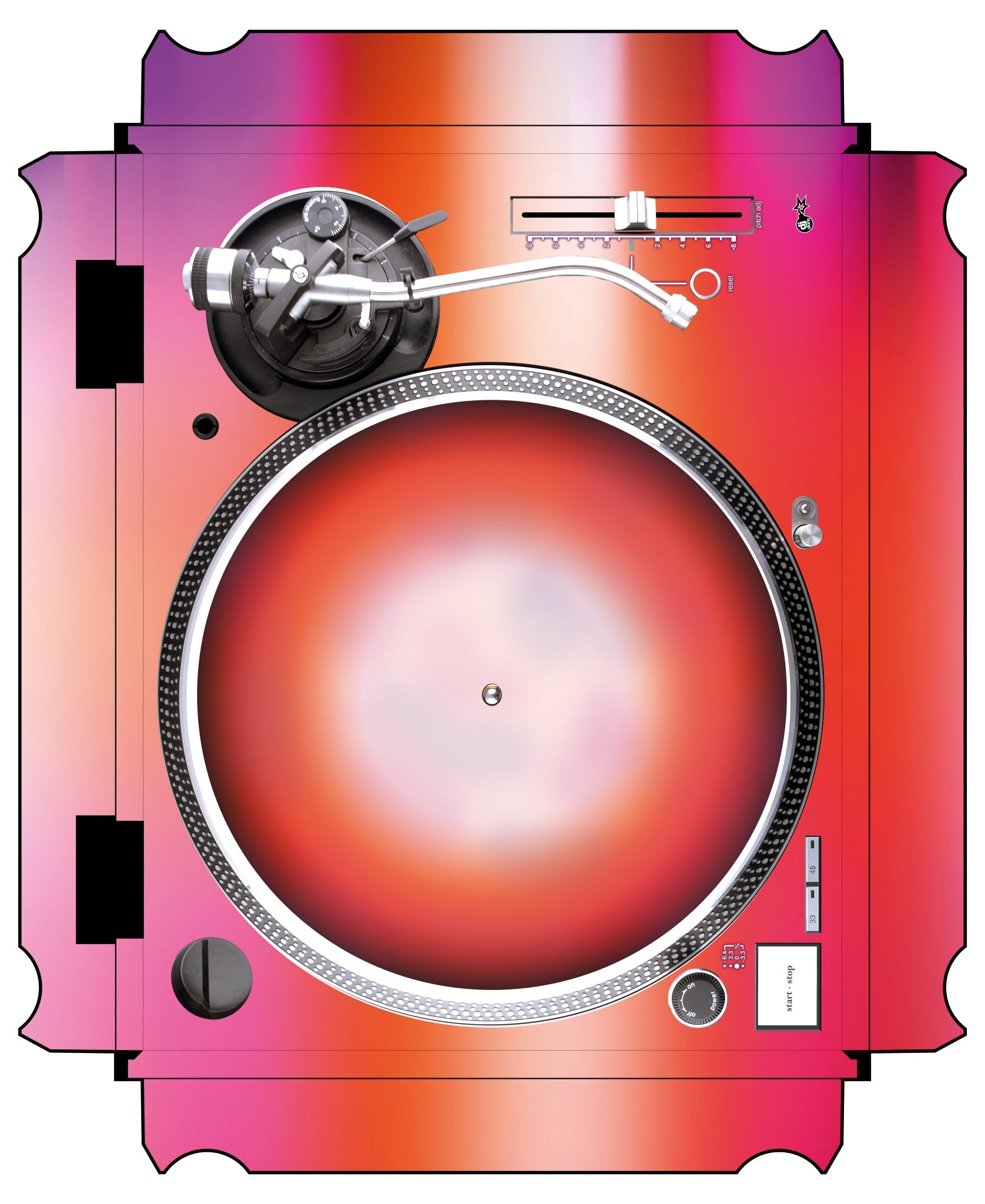 Technics 1200 / 1210 MK5 VERTICAL Skin Club Dome