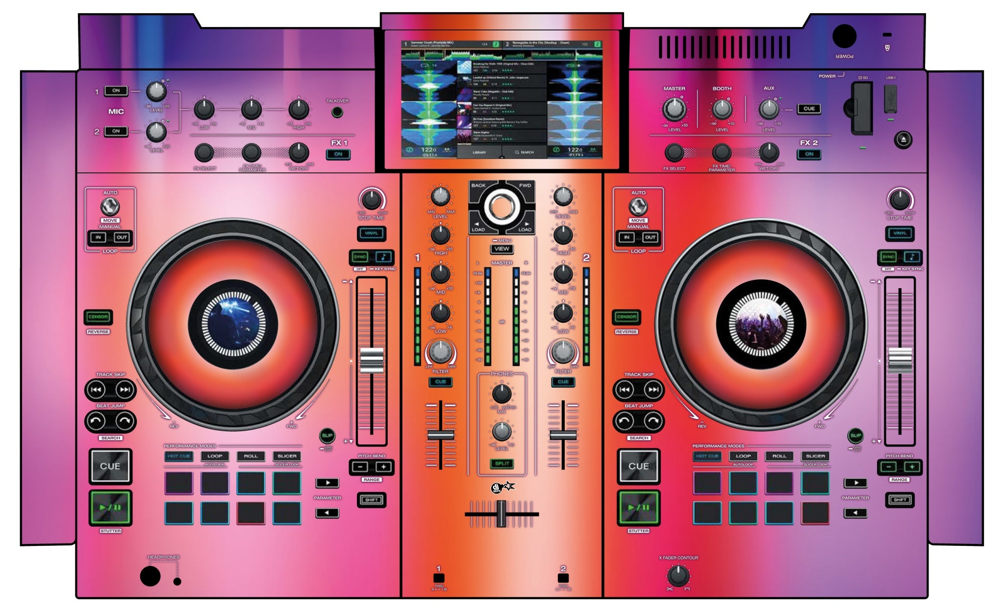 Denon DJ PRIME 2 Skin Club Dome