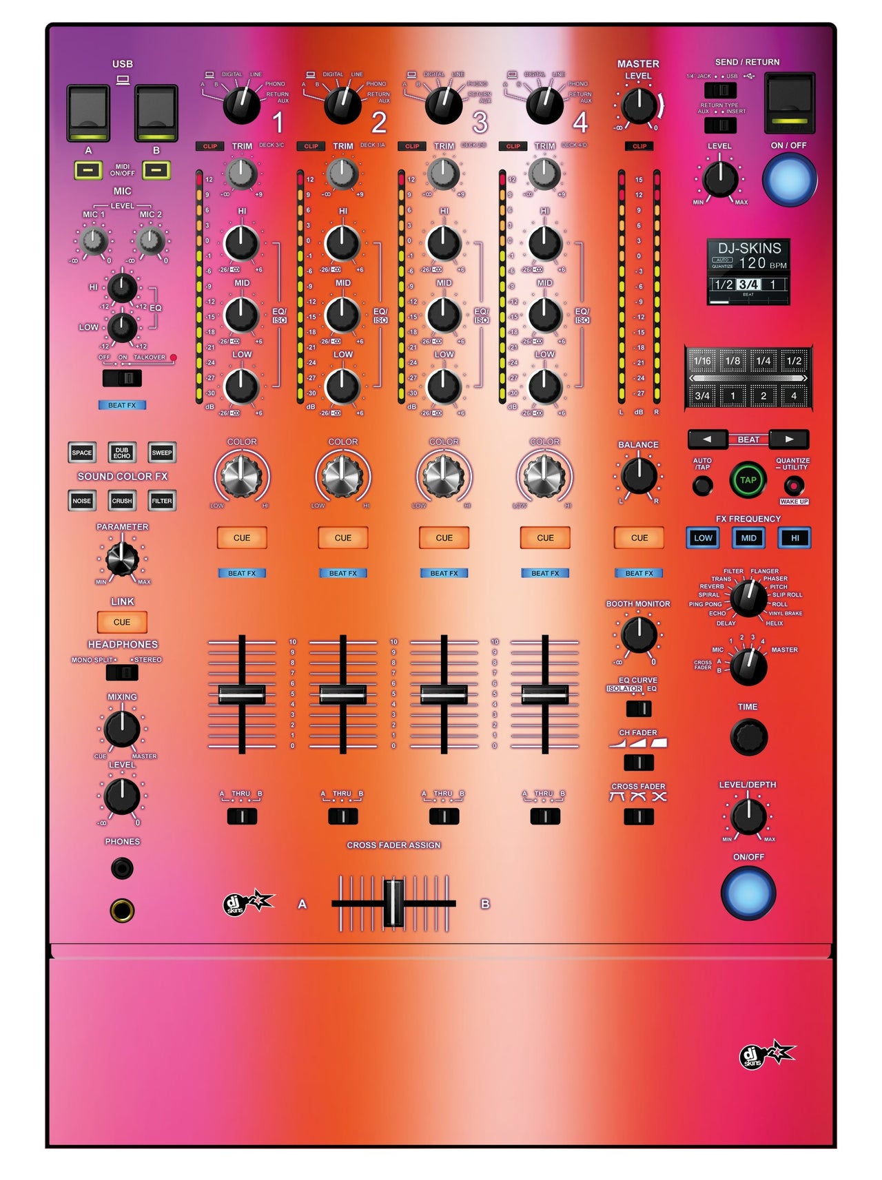 Pioneer DJ DJM 900 NEXUS 2 Skin Club Dome