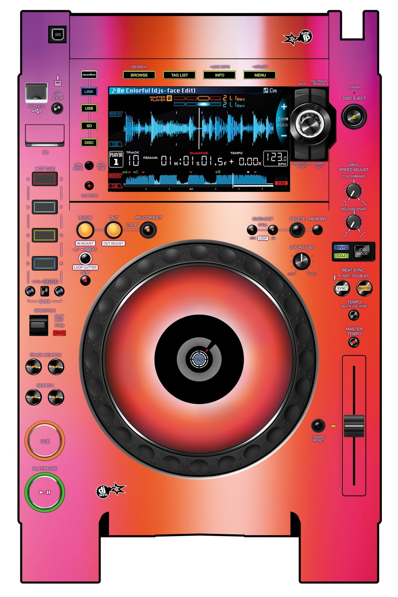 Pioneer DJ CDJ 2000 NEXUS 2 Skin Club Dome