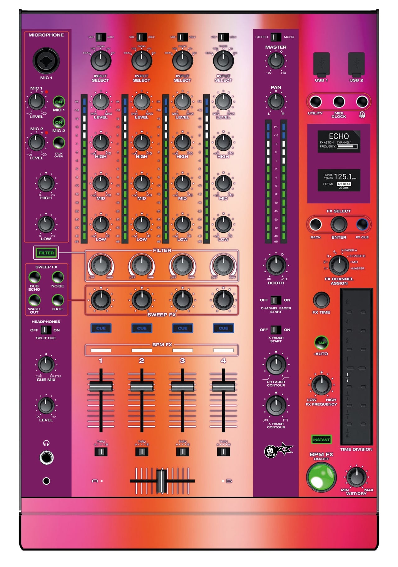 Denon DJ X 1800 Skin Club Dome