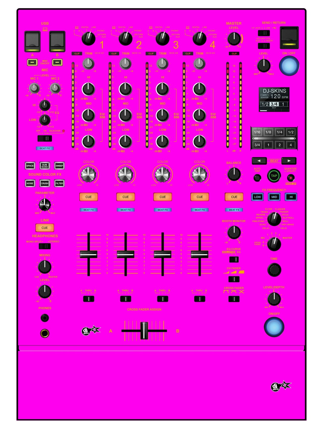 Pioneer DJ DJM 900 NEXUS 2 Skin Einfarbig