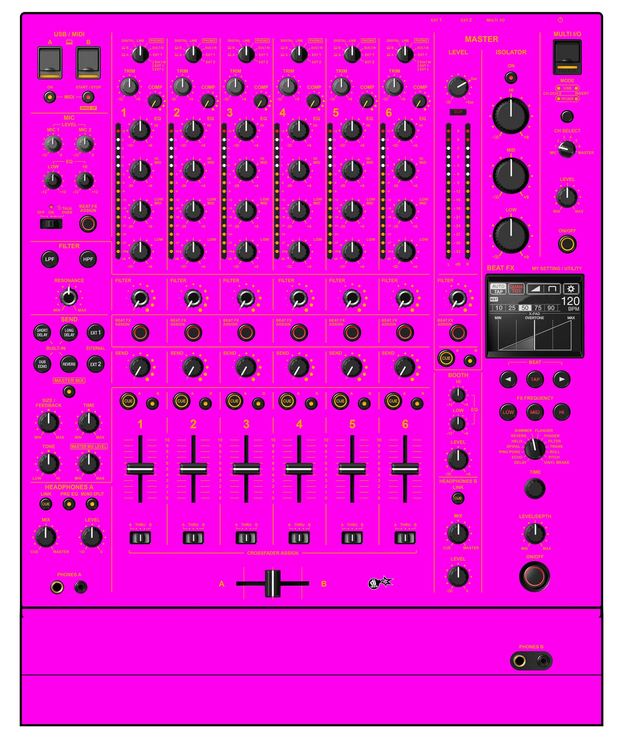 Pioneer DJ DJM V10 Skin Einfarbig