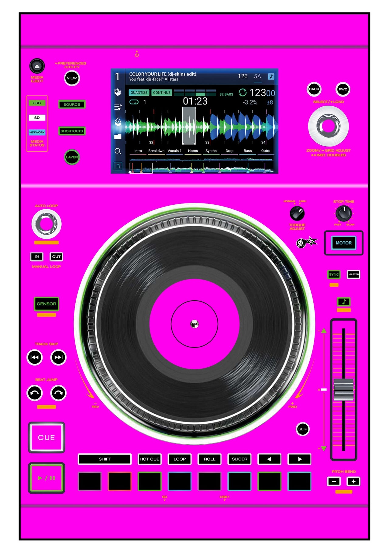 Denon DJ SC 5000 M Skin Einfarbig