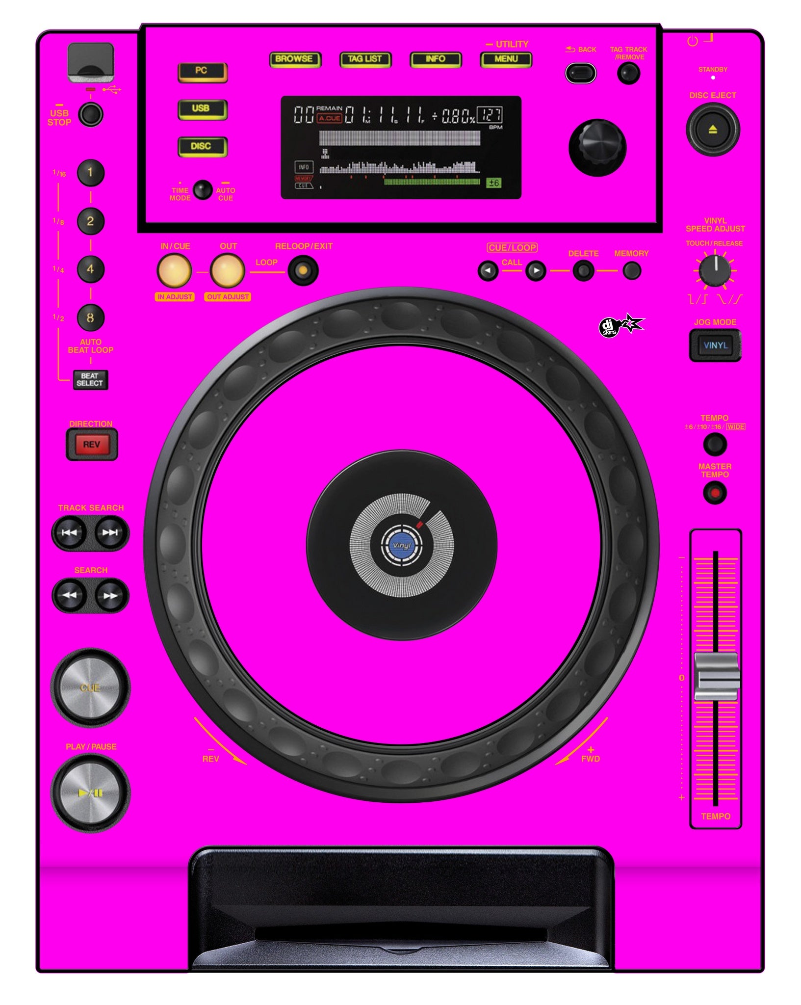 Pioneer DJ CDJ 850 Skin Einfarbig