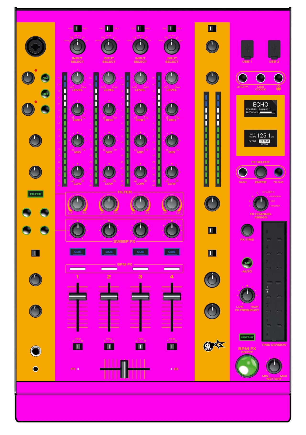 Denon DJ X 1800 Skin Einfarbig