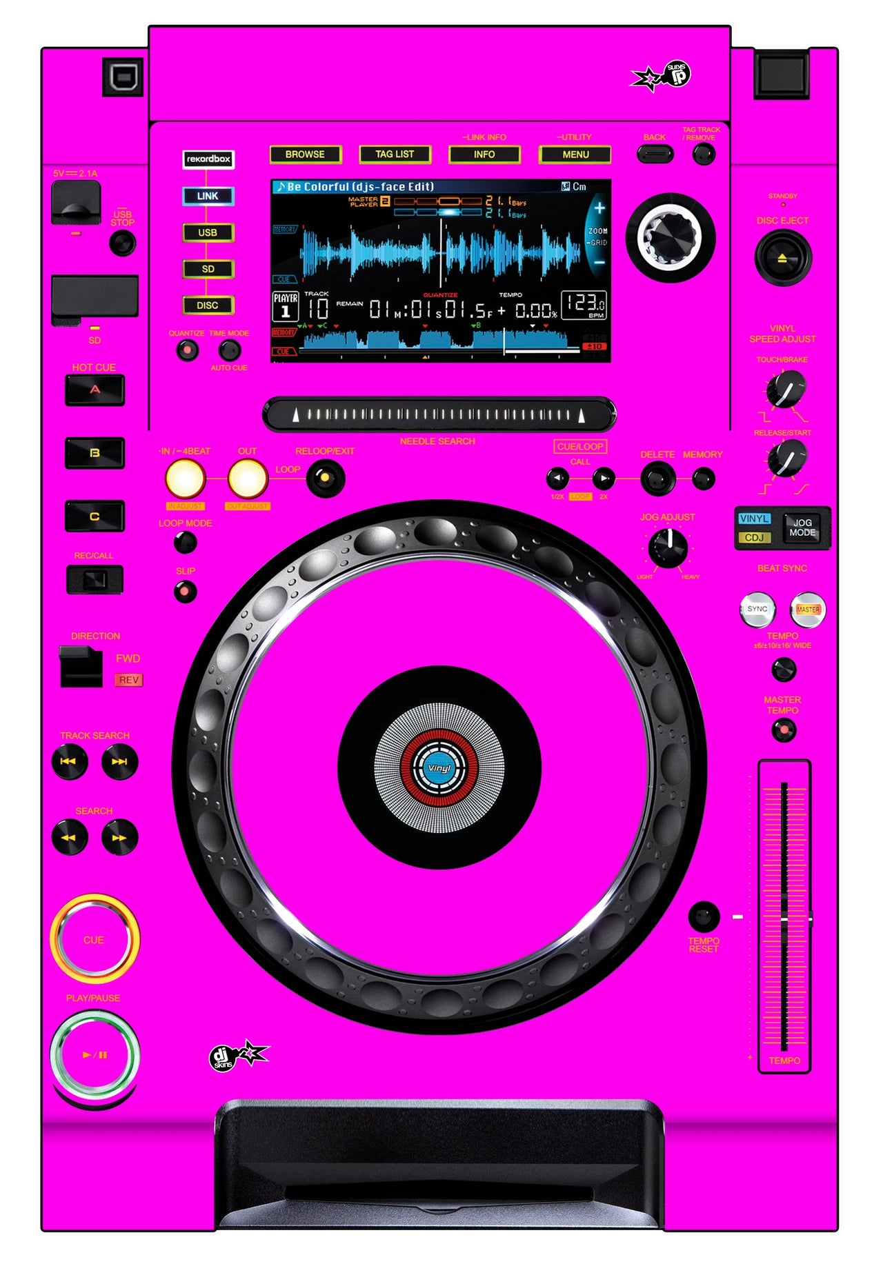 Pioneer DJ CDJ 2000 NEXUS Skin Einfarbig