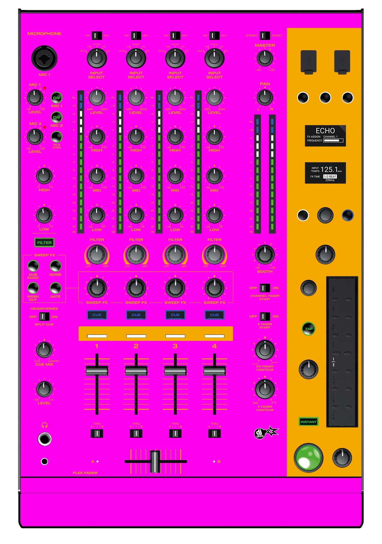 Denon DJ X 1850 Skin Einfarbig