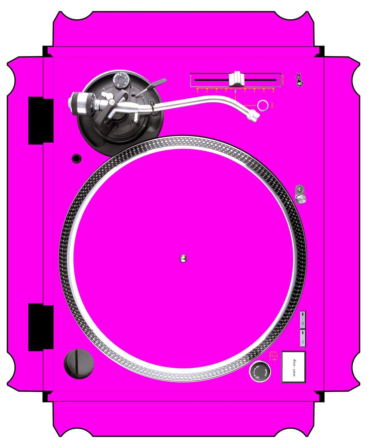 Technics 1200 / 1210 MK5 VERTICAL Skin Einfarbig