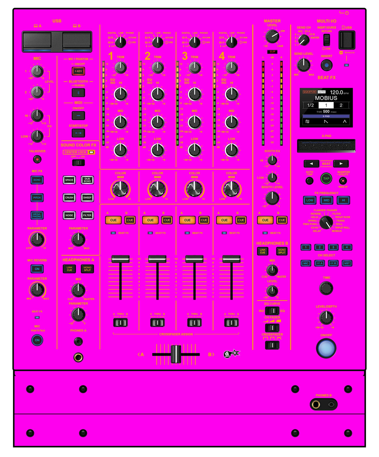 Pioneer DJ DJM A9 Skin Einfarbig