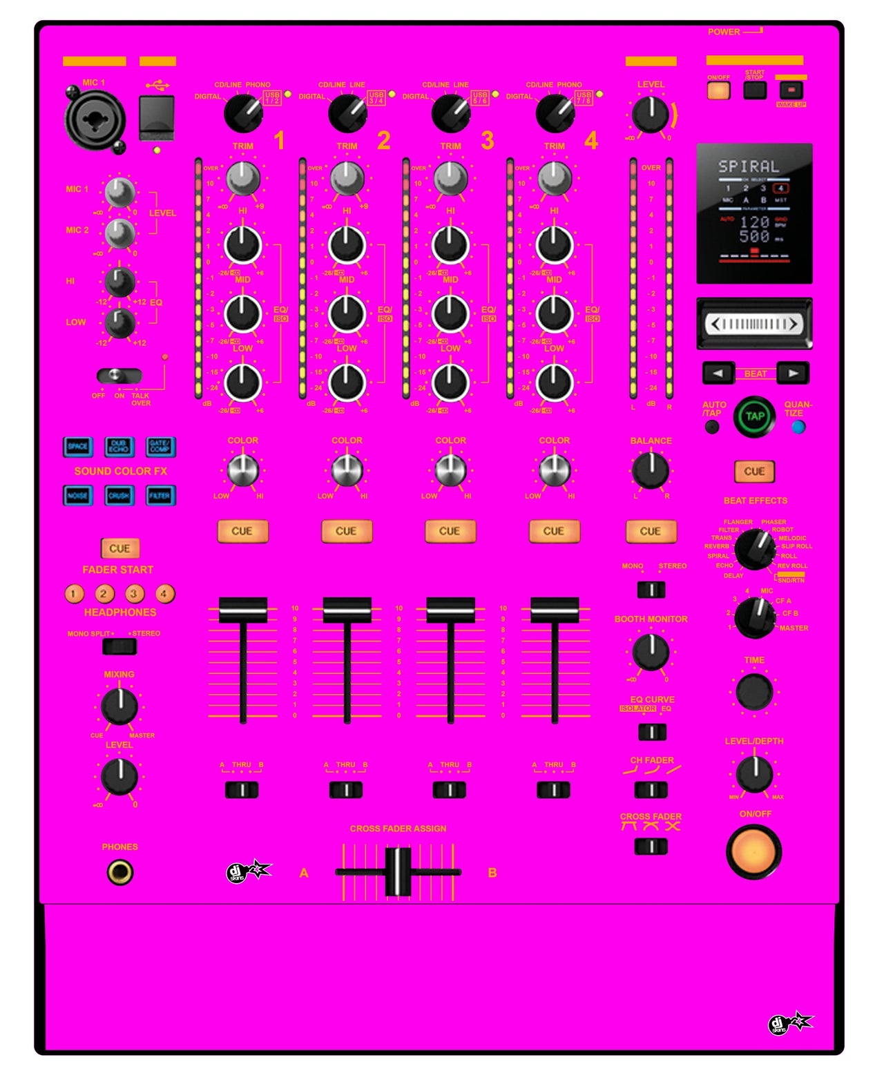 Pioneer DJ DJM 900 NEXUS Skin Einfarbig