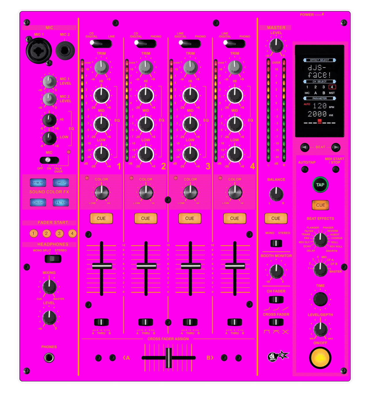 Pioneer DJ DJM 800 Skin Einfarbig