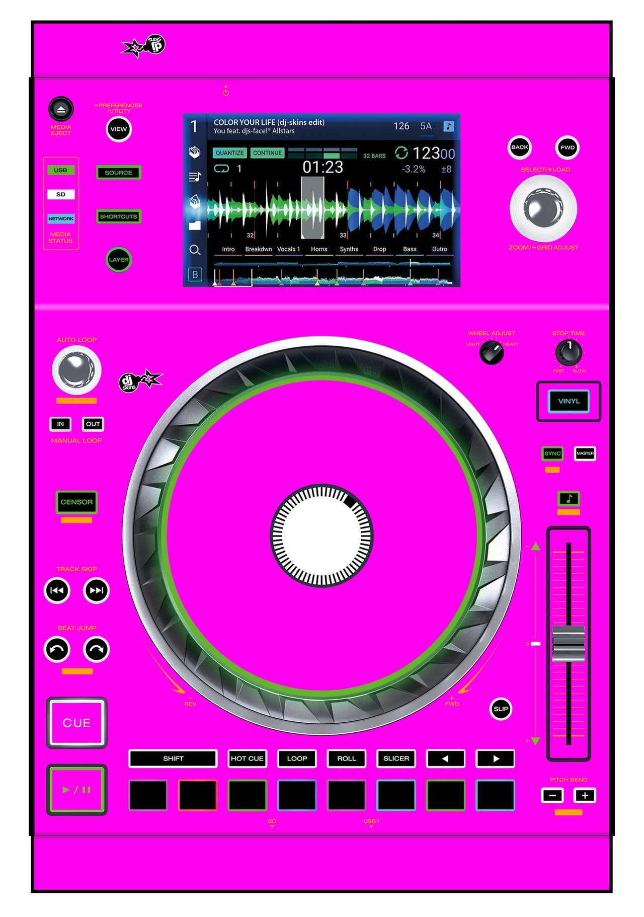 Denon DJ SC 5000 Skin Einfarbig