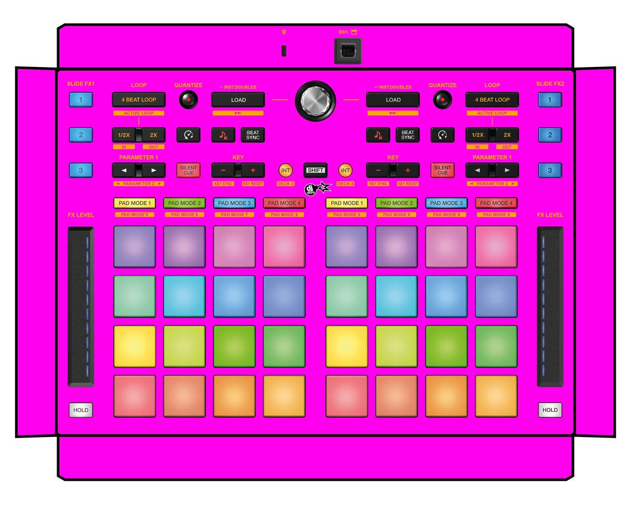 Pioneer DJ DDJ XP 2 Skin Einfarbig