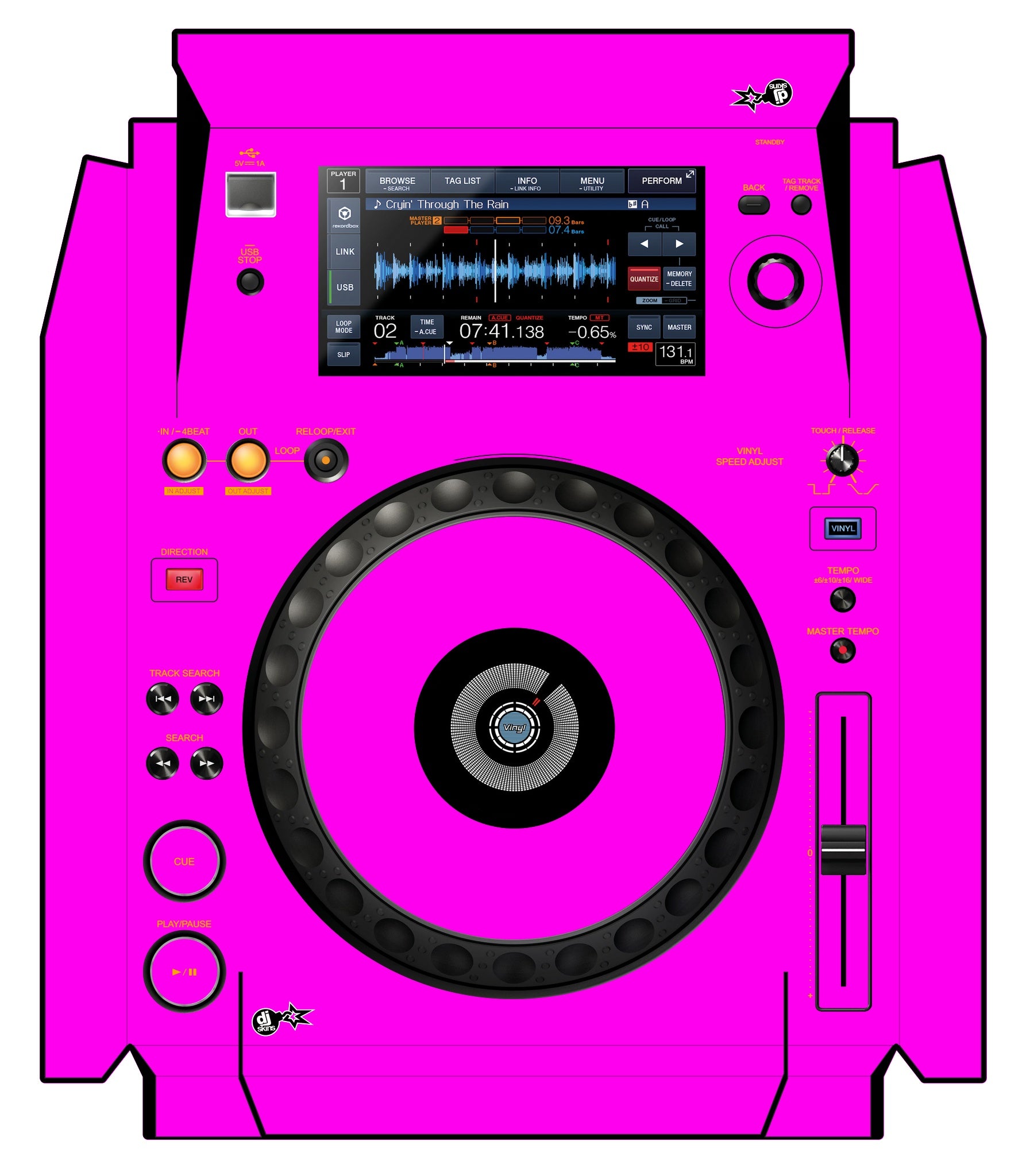 Pioneer DJ XDJ 1000 Skin Einfarbig