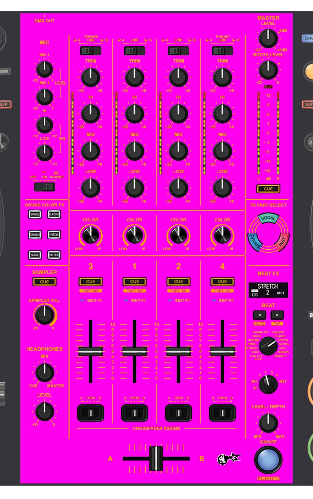 Pioneer DJ DDJ FLX10 MIXER Skin Einfarbig