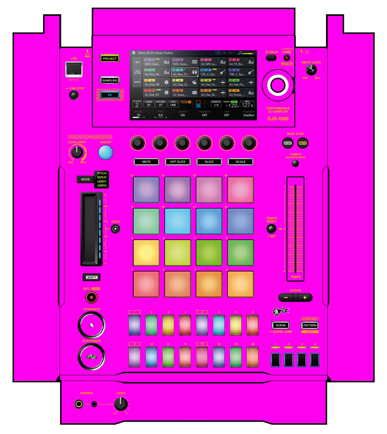 Pioneer DJ DJS 1000 Skin Einfarbig