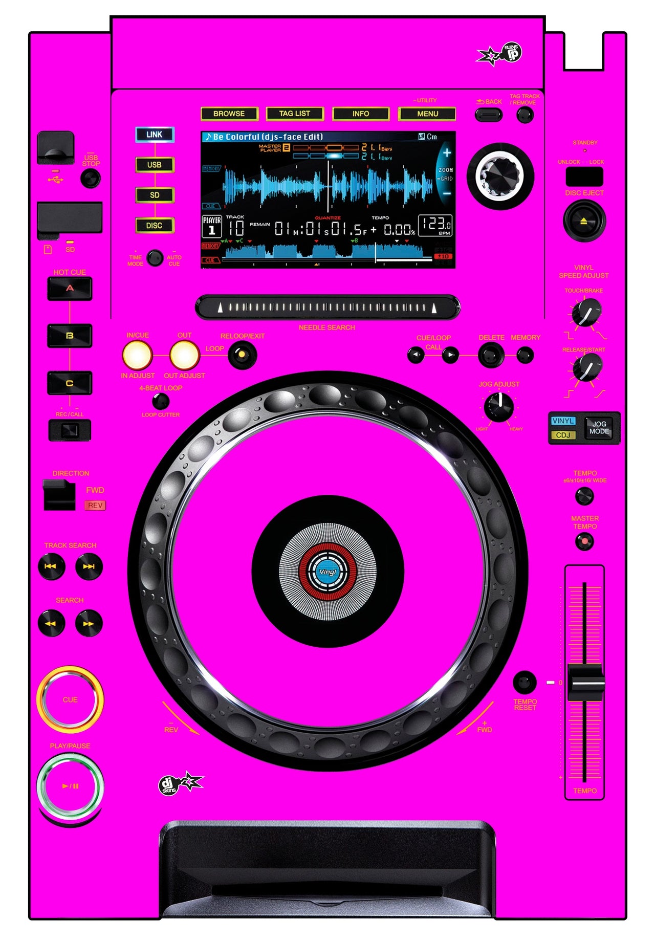 Pioneer DJ CDJ 2000 Skin Einfarbig