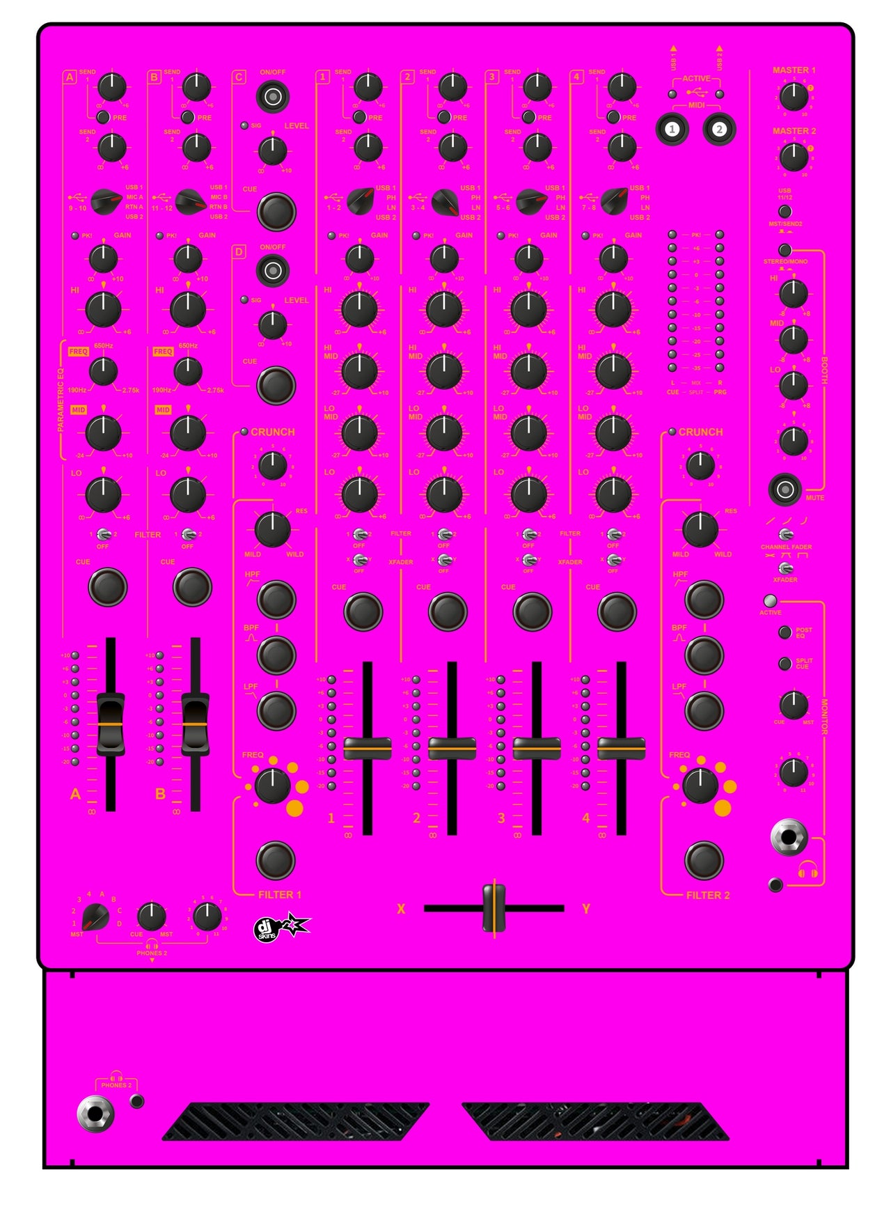 Allen and Heath XONE 96 Skin Einfarbig