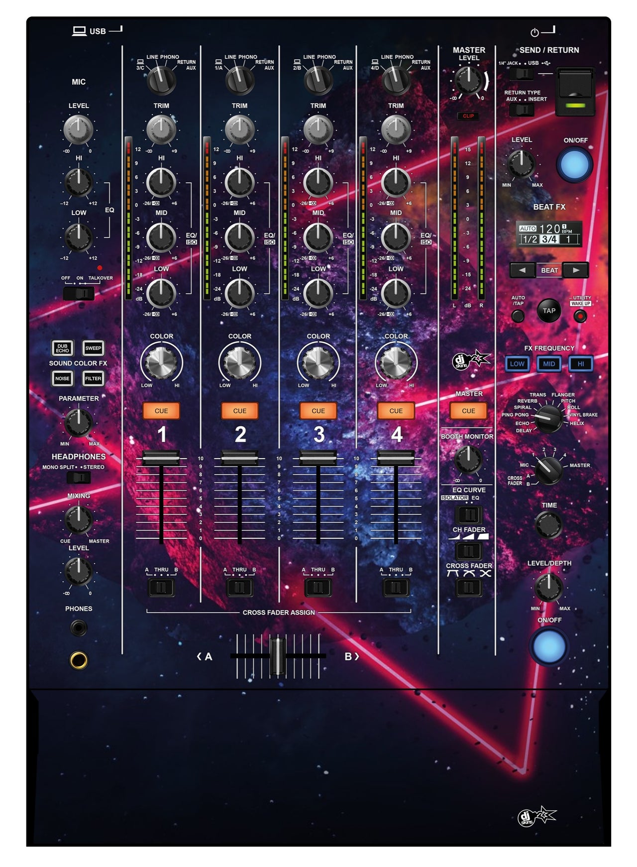 Pioneer DJ DJM 750 MK2 Skin Cometazer