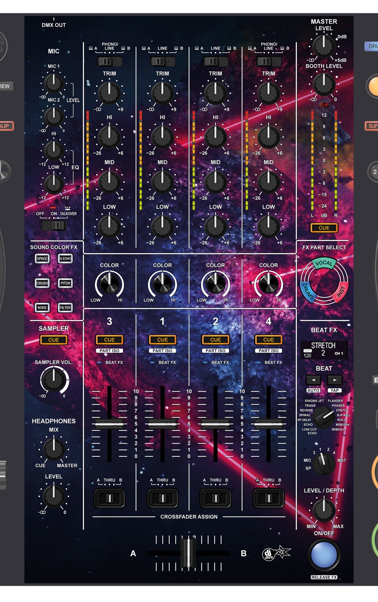 Pioneer DJ DDJ FLX10 MIXER Skin Cometazer