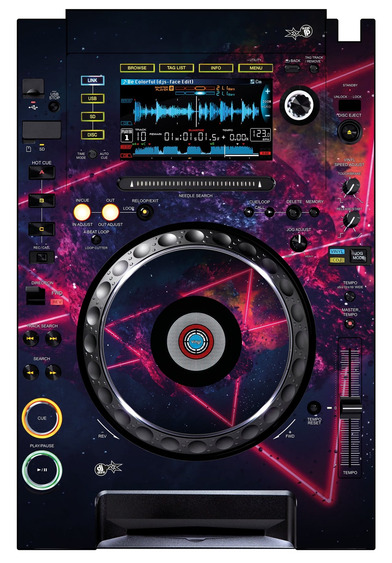 Pioneer DJ CDJ 2000 Skin Cometazer