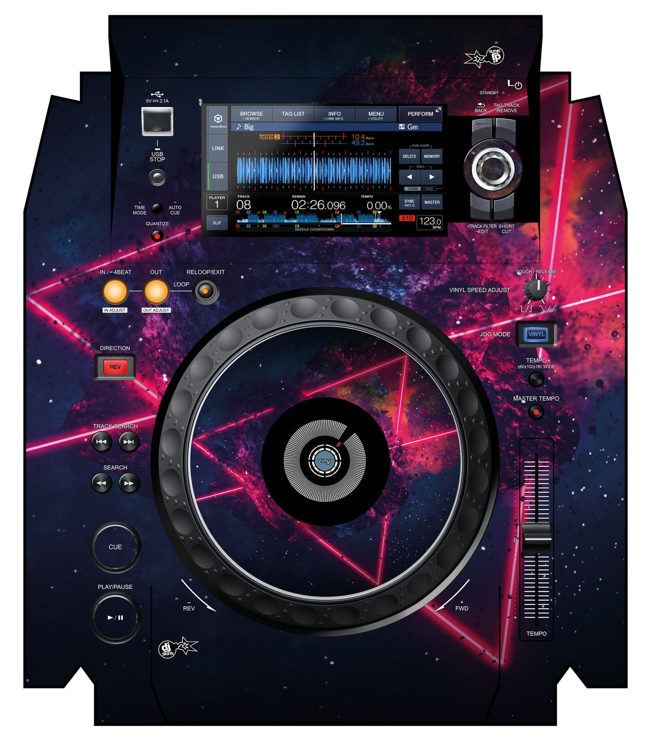 Pioneer DJ XDJ 1000 MK2 Skin Cometazer