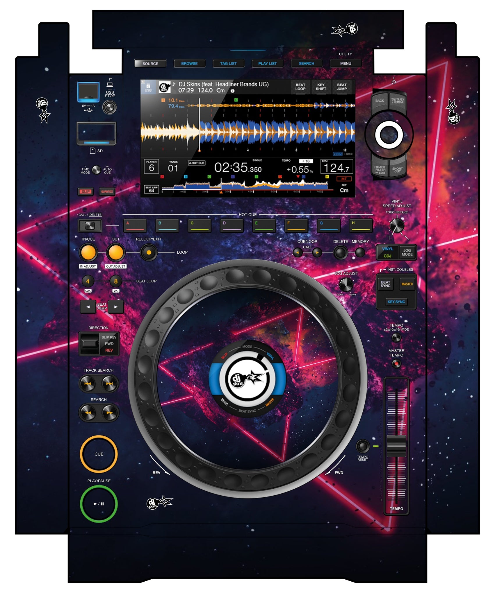 Pioneer DJ CDJ 3000 incl. SIDES Skin Cometazer