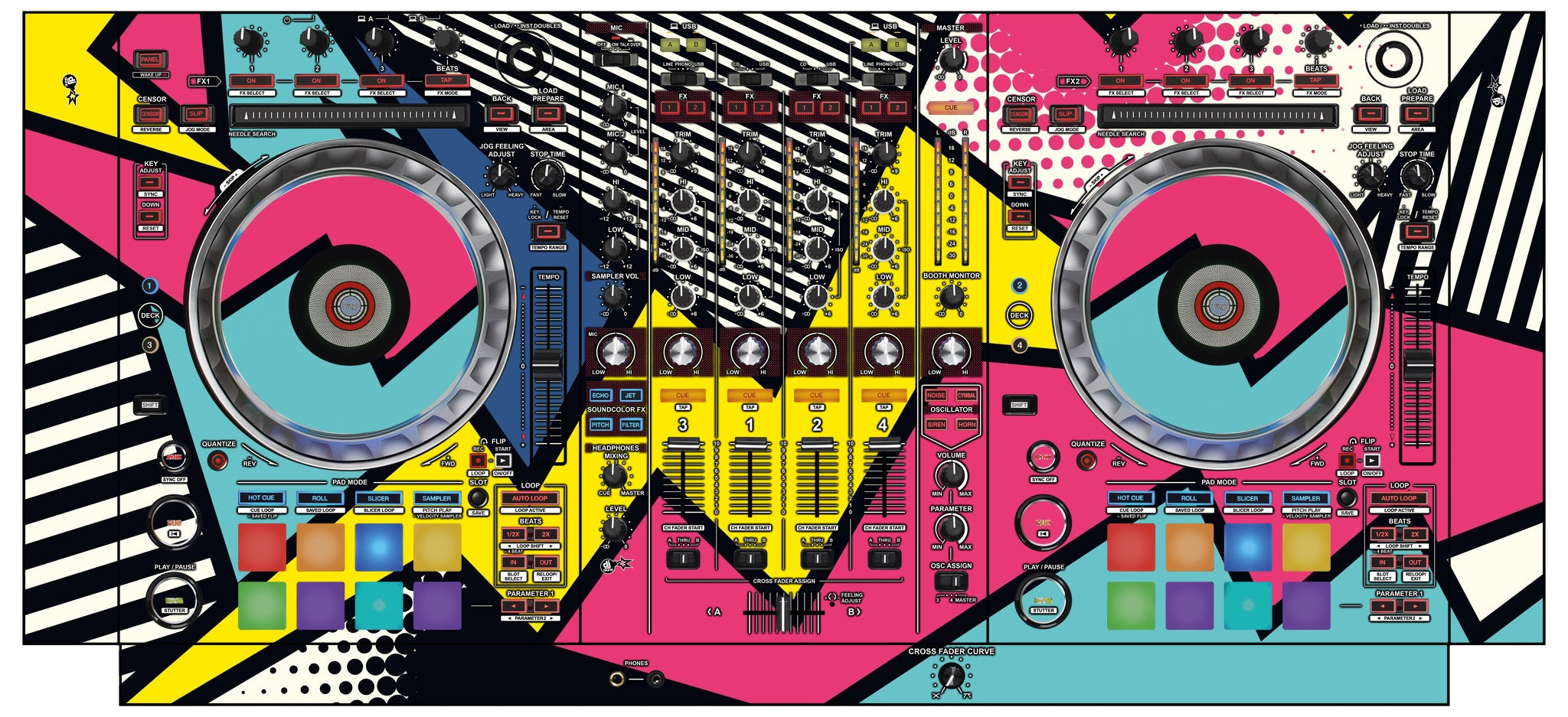 Pioneer DJ DDJ SZ 2 Skin Comic