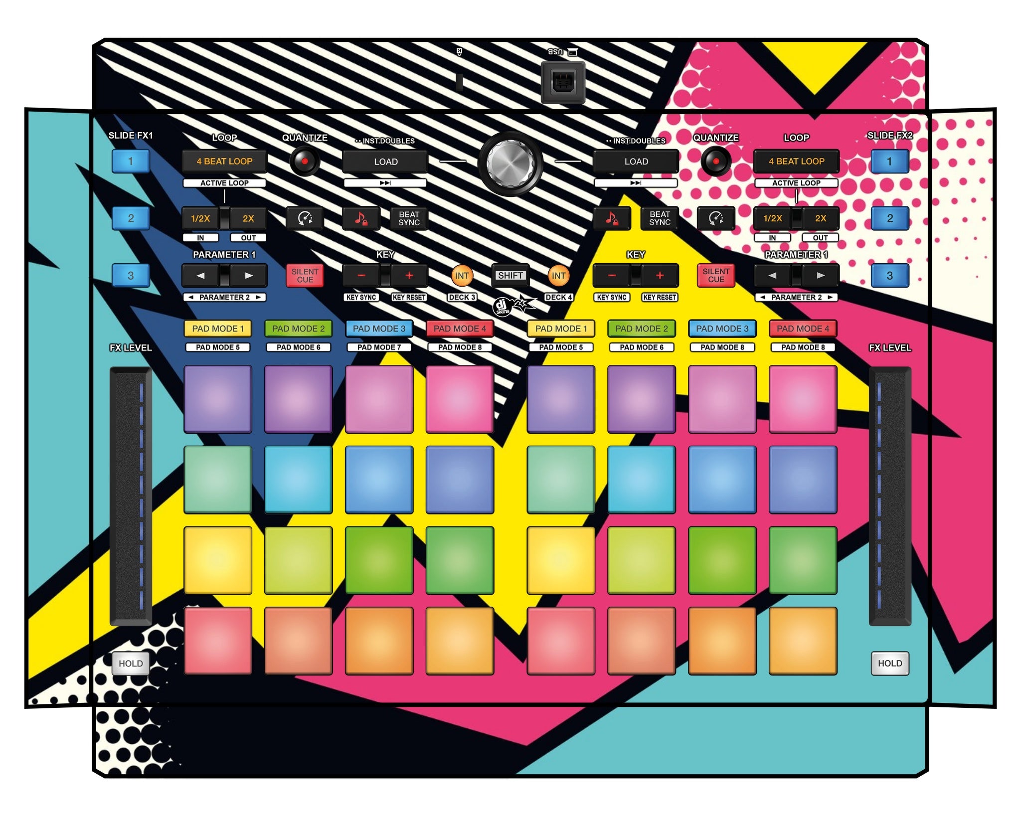 Pioneer DJ DDJ XP 2 Skin Comic