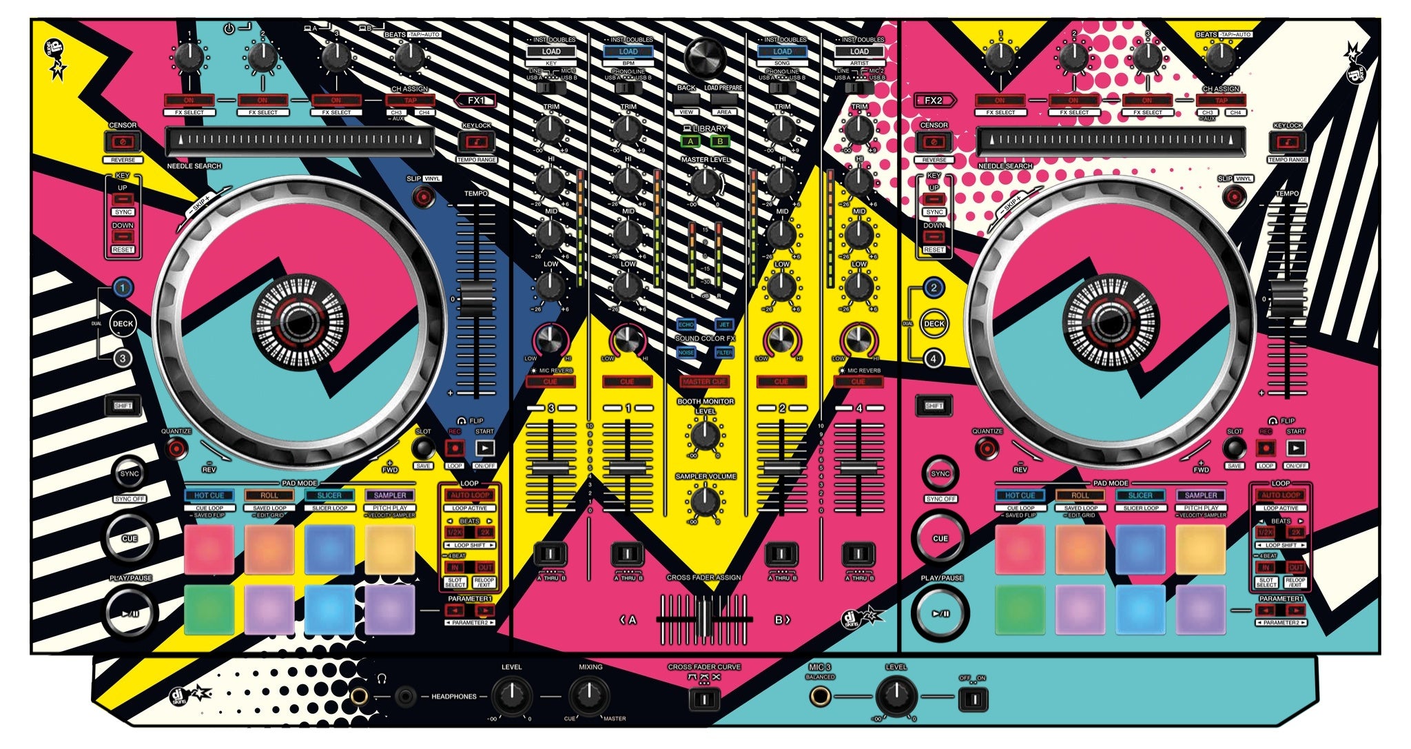 Pioneer DJ DDJ SX 3 Skin Comic