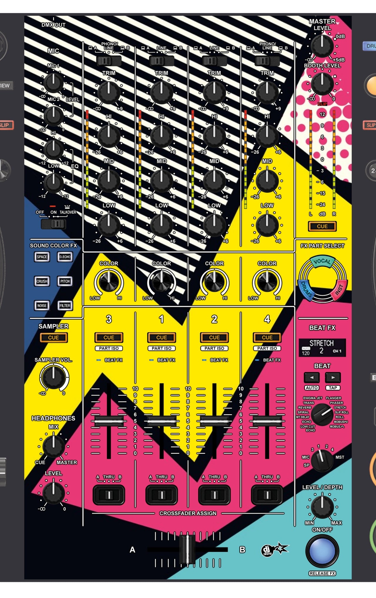 Pioneer DJ DDJ FLX10 MIXER Skin Comic