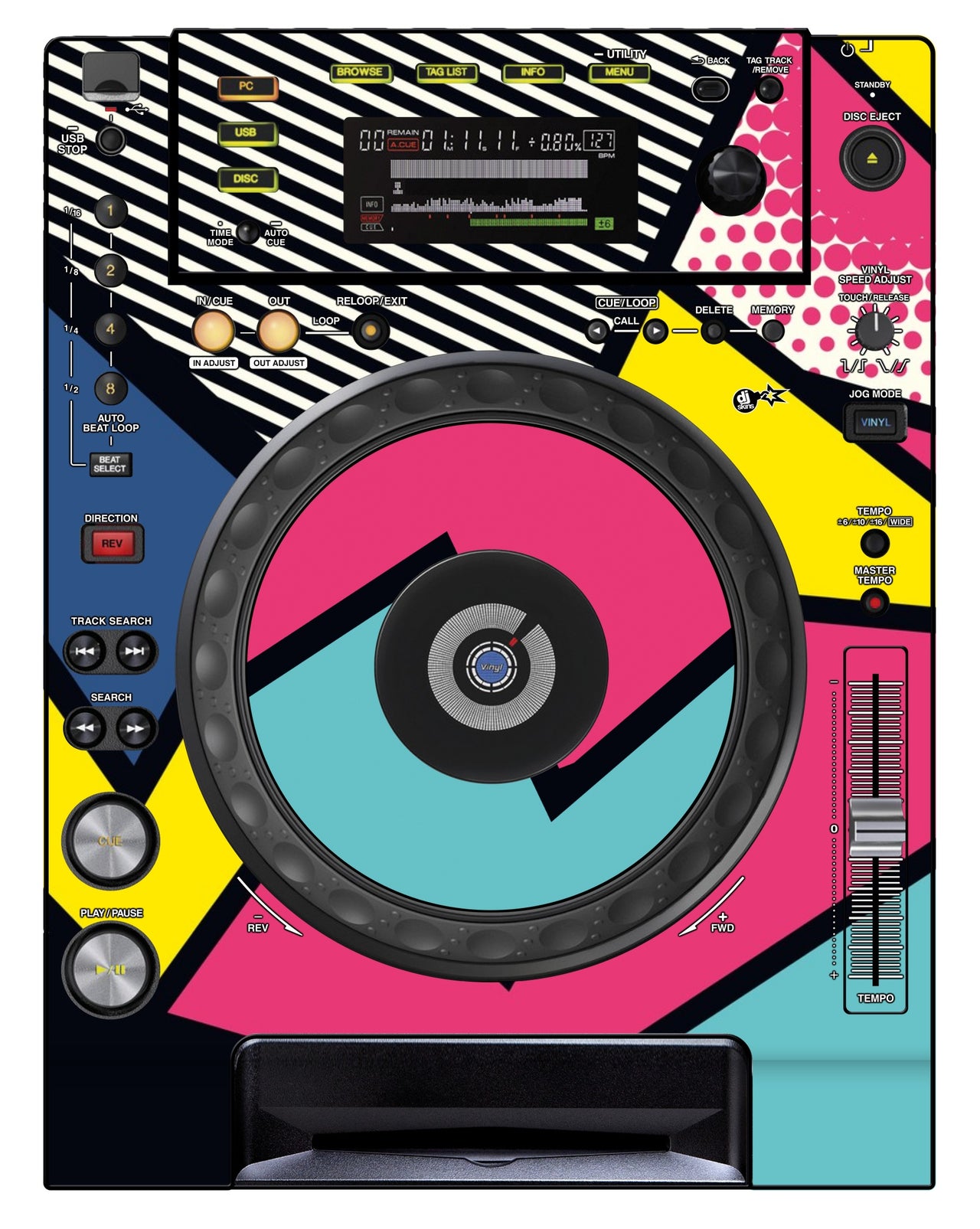 Pioneer DJ CDJ 850 Skin Comic