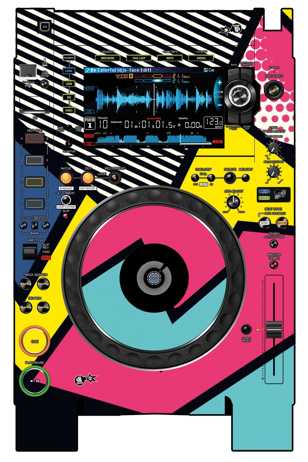 Pioneer DJ CDJ 2000 NEXUS 2 Skin Comic
