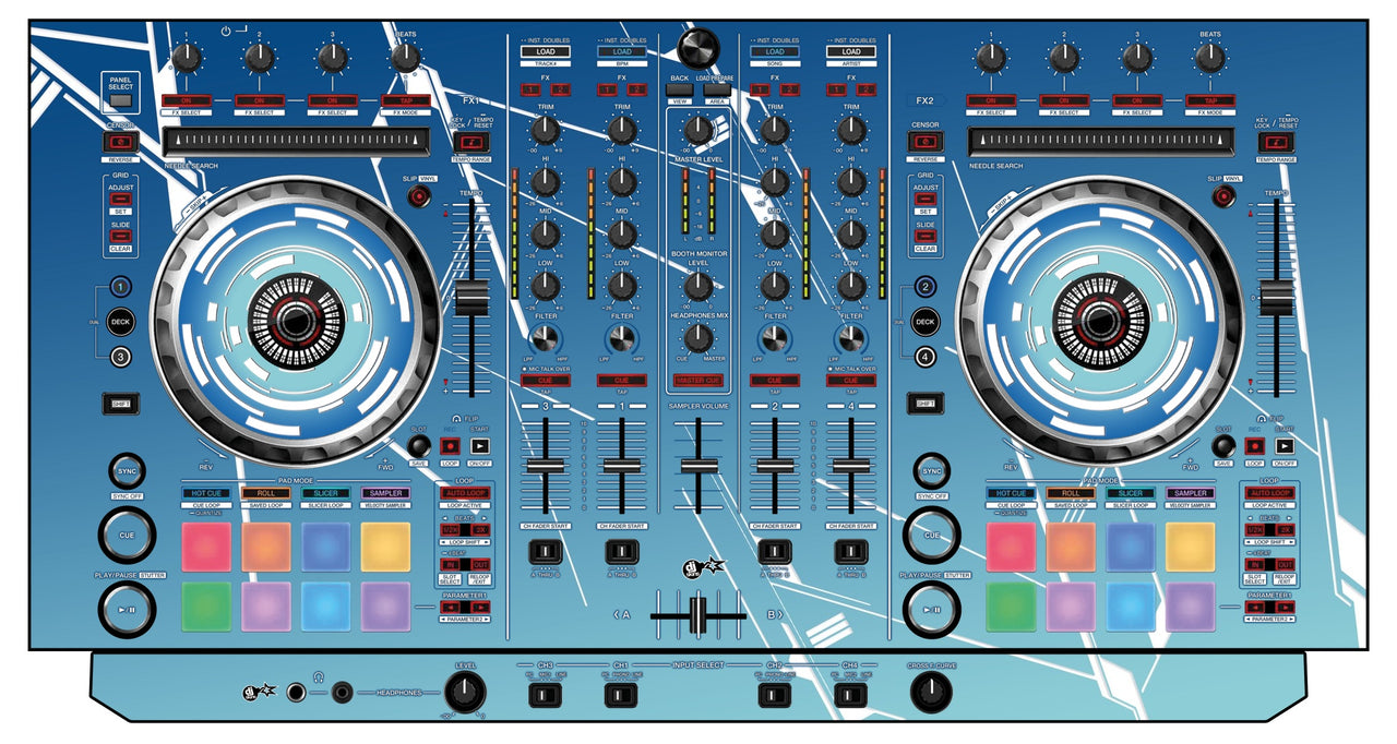 Pioneer DJ DDJ SX 2 Skin Constructor Blue