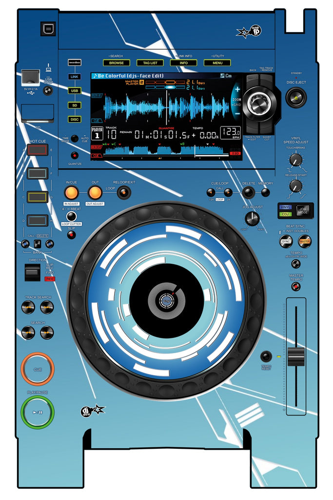 Pioneer DJ CDJ 2000 NEXUS 2 Skin Constructor Blue