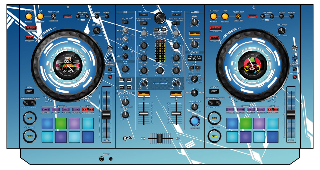Pioneer DJ DDJ 800 Skin Constructor Blue