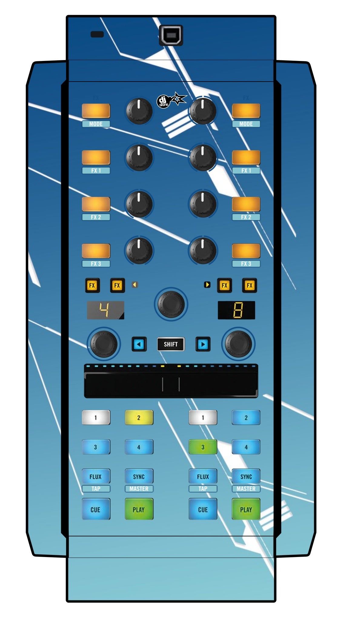 Native Instruments X1 MK2 Skin Constructor Blue