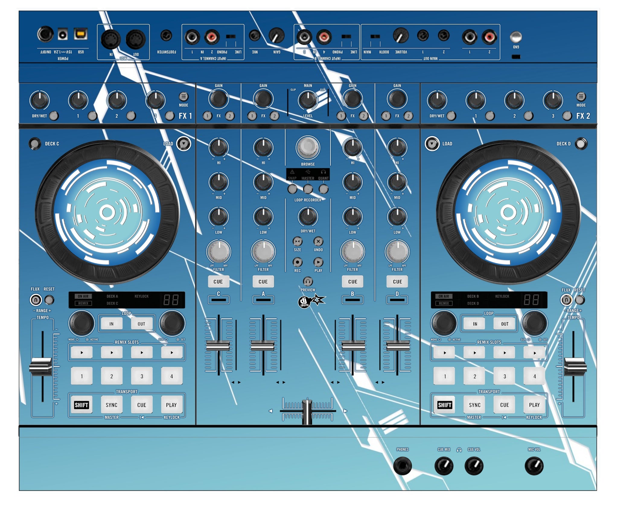 Native Instruments S4 MK2 Skin Constructor Blue