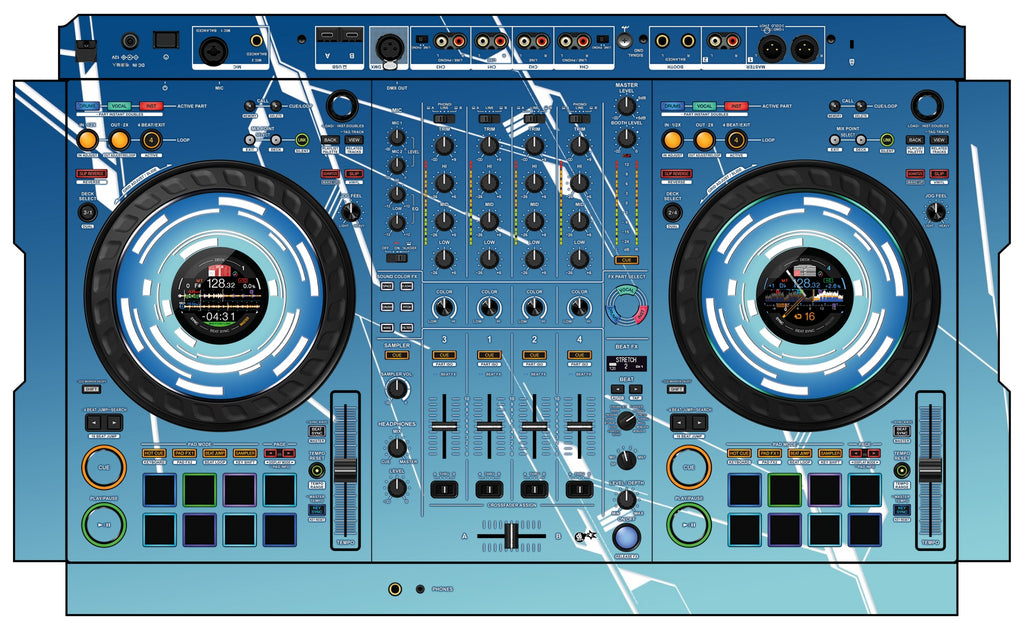 Pioneer DJ DDJ FLX10 Skin Constructor Blue