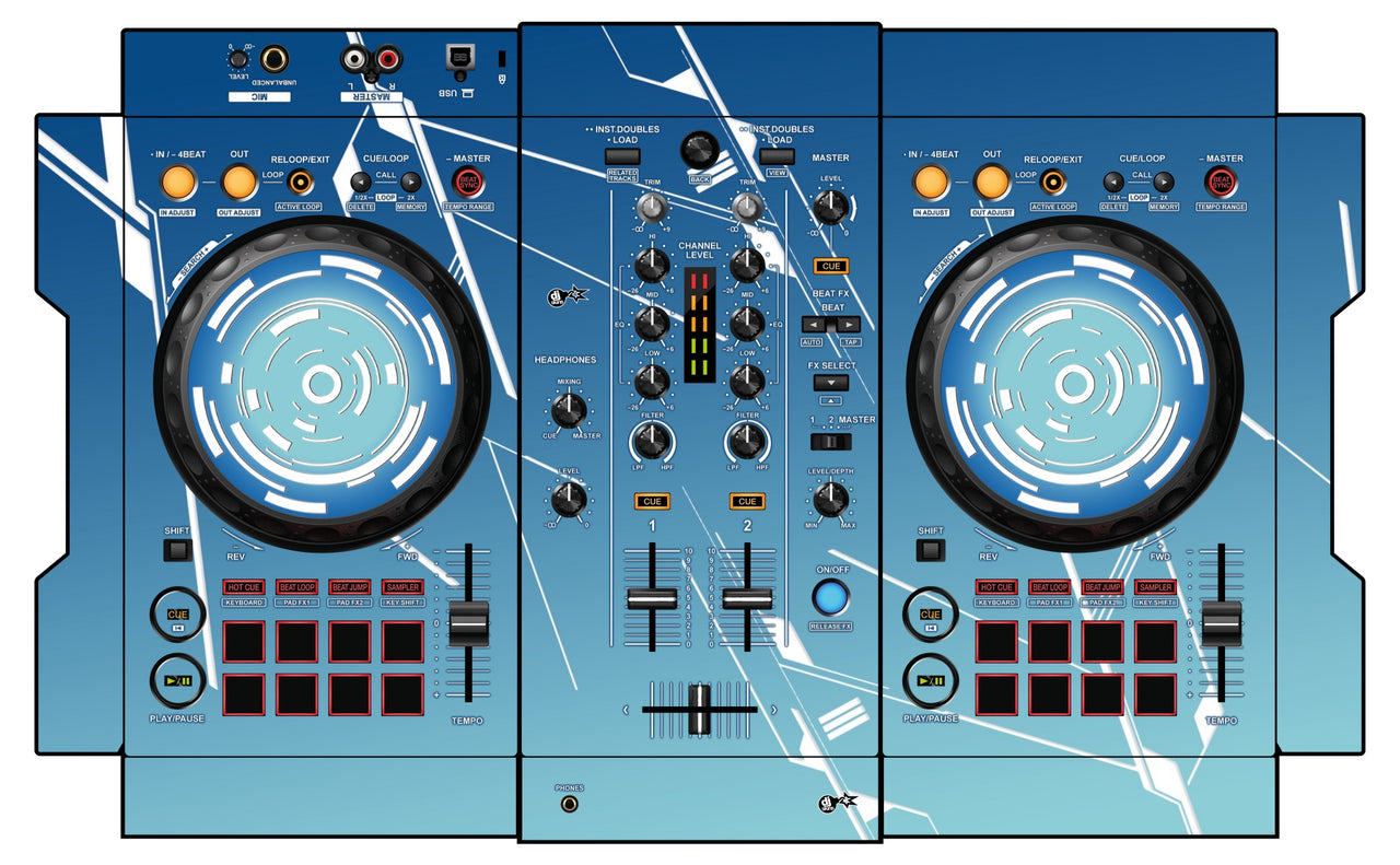 Pioneer DJ DDJ 400 Skin Constructor Blue