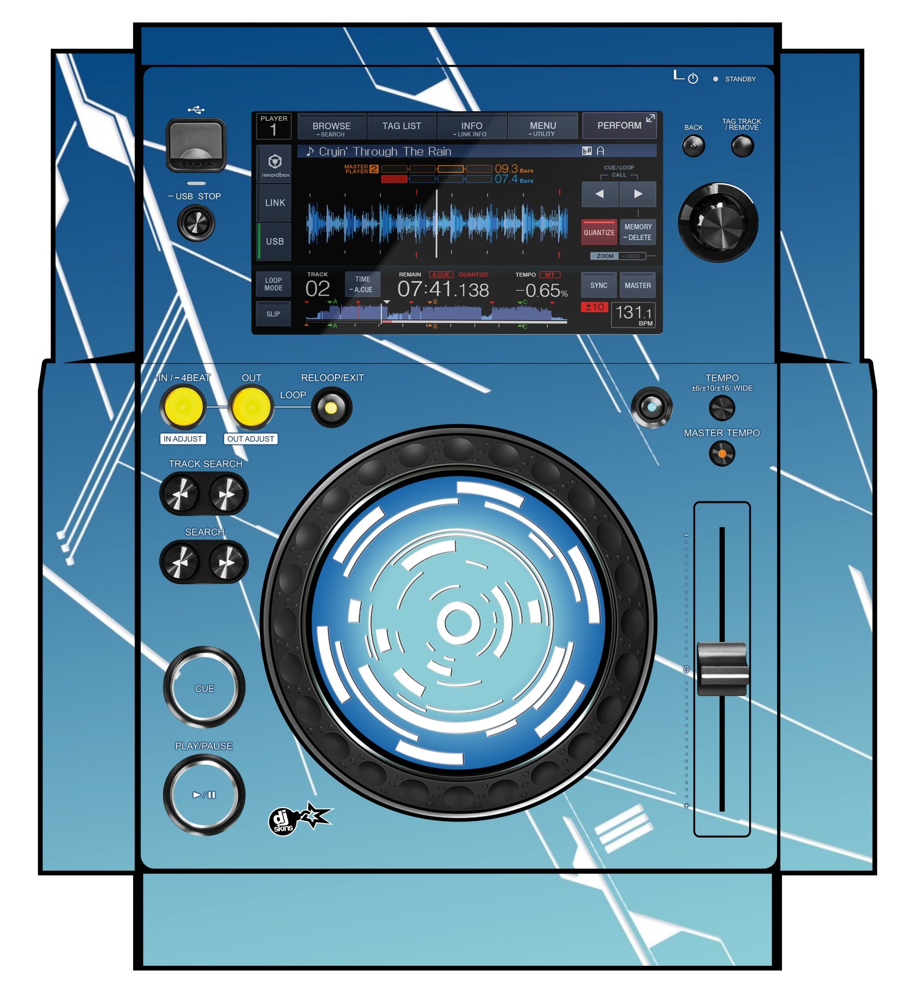 Pioneer DJ XDJ 700 Skin Constructor Blue