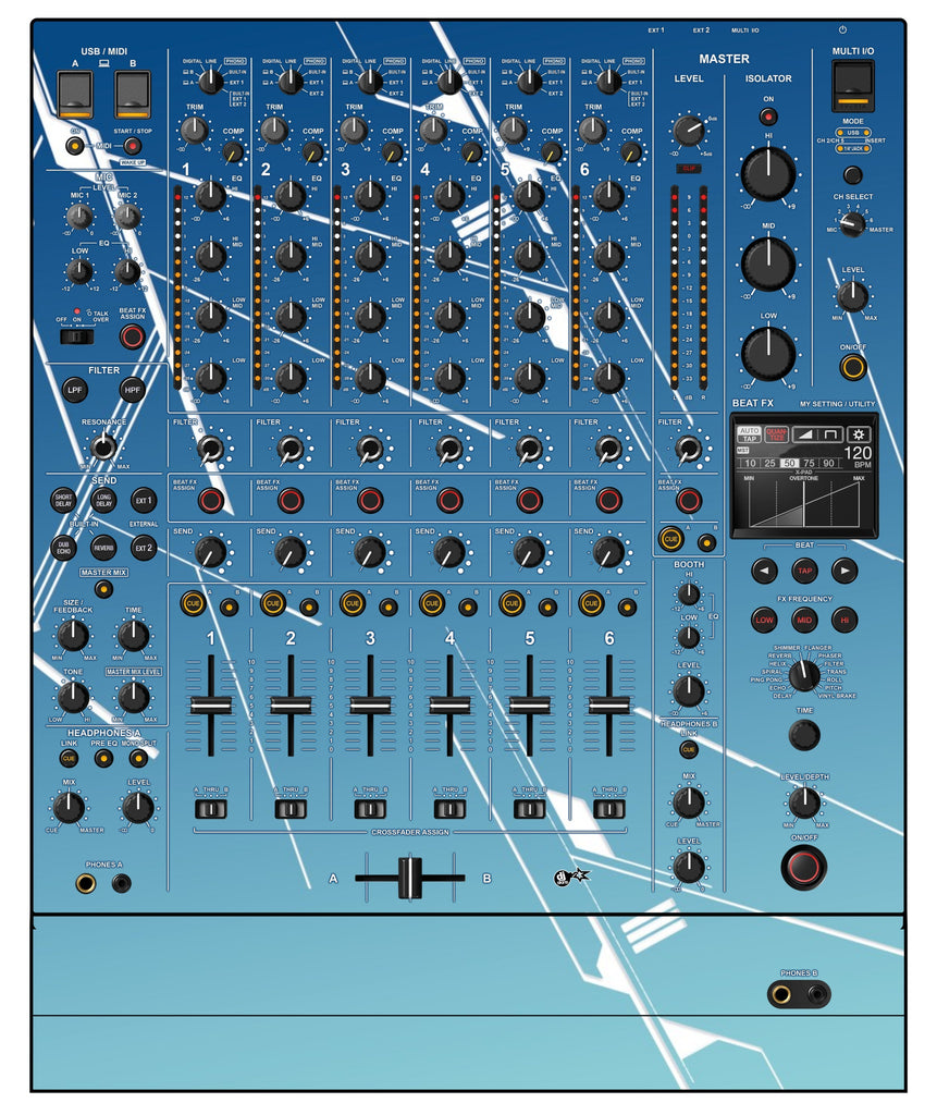 Pioneer DJ DJM V10 Skin Constructor Blue