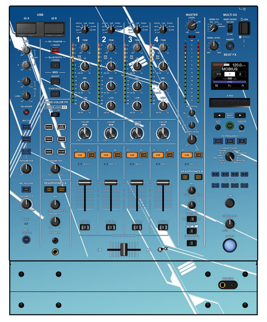 Pioneer DJ DJM A9 Skin Constructor Blue