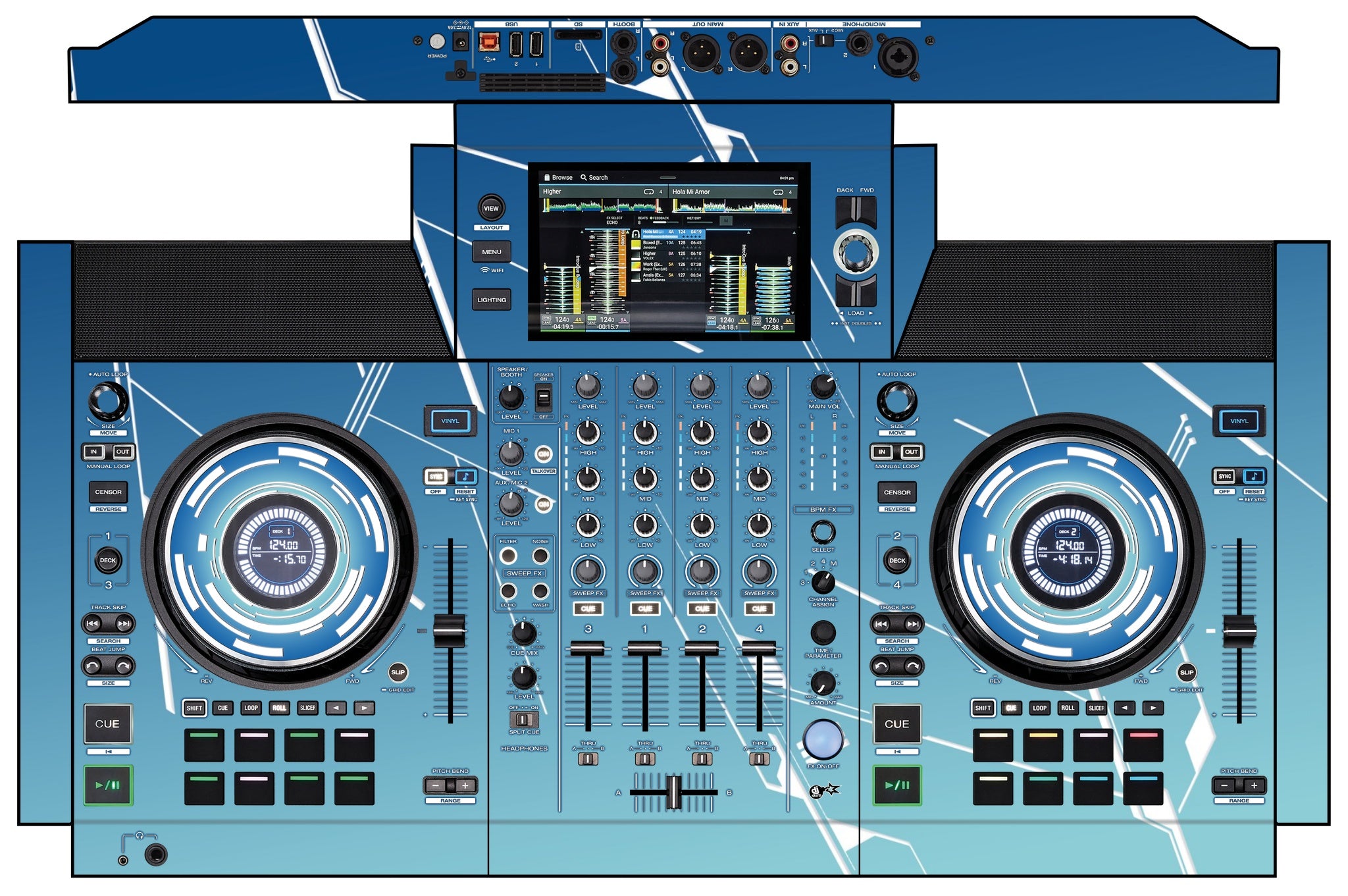 Denon DJ SC Live 4 Skin Constructor Blue