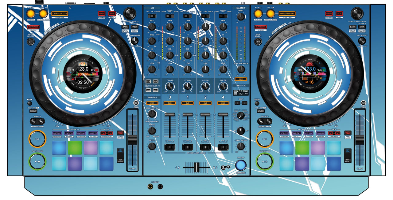 Pioneer DJ DDJ 1000 Skin Constructor Blue